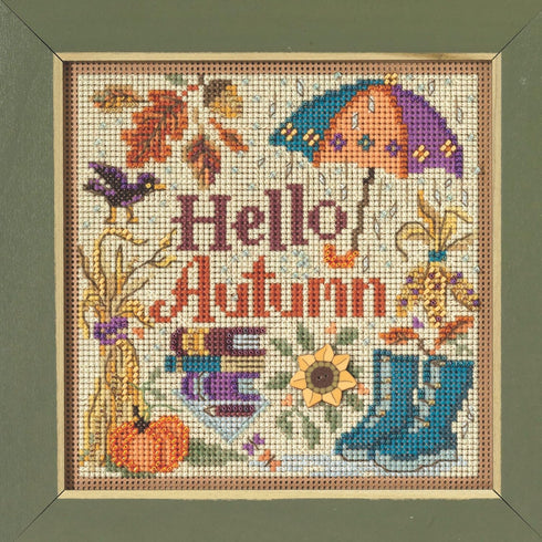 Mill Hill Hello Autumn Beaded Counted Cross Stitch Kit 2023 Buttons & Beads Autumn MH142323...