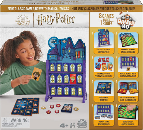Wizarding World, Harry Potter Games HQ Checkers Tic Tac Toe Memory Match Go Fish Bingo Card Games Fantastic Beasts Gift, for Adults & Kids Ages 4+...