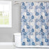 SKL Home Cubes Shower Curtain, Blue...
