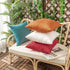 Woaboy Set of 2 Red Outdoor Throw Pillow Covers Decorative Farmhouse Linen Pillowcase Solid Waterproof Cushion Cases for Bedroom Living Room Sofa ...