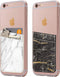 (Two) Cell Phone Stick On Wallet Card Holder Phone Pocket for iPhone, Android and All Smartphones. (White & Black)...