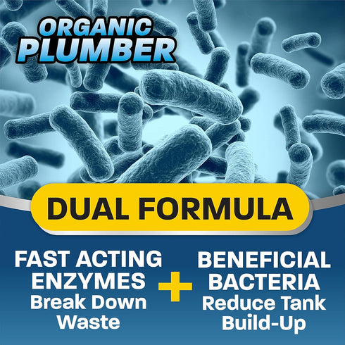 Septic Tank Cleaner Treatment, Bacteria x Natural Enzyme Flushable Bio Tabs, Rid Sewage Waste & Clean Field System, 1 Year of Tablets...