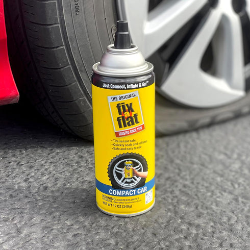 Fix-A-Flat S60410 Aerosol Emergency Flat Tire Repair and Inflator, for Compact Tires, Eco-Friendly Formula, Universal Fit for All Compact Cars, 12...