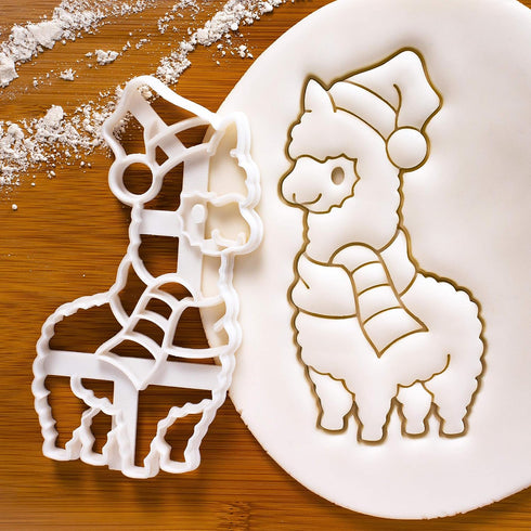 Set of 2 Christmas Animals cookie cutters (Designs: Alpaca and Baby Penguin), 2 pieces - Bakerlogy...