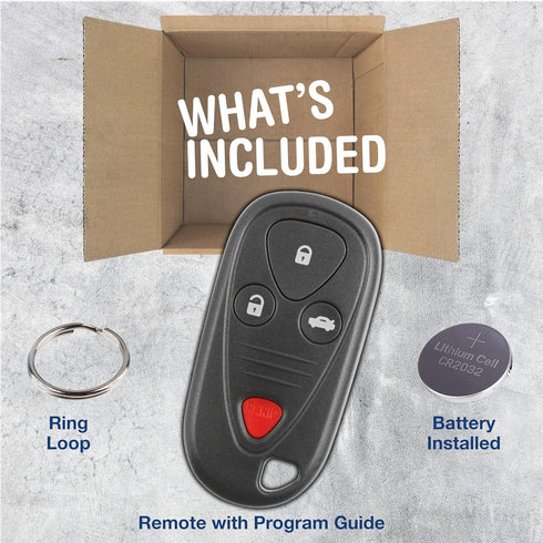 KeylessOption Key Fob Replacement for 2004 2005 2006 2007 2008 Acura TL TSX Remote, 4-Button OUCG8D387HA, Programming Guide Included...