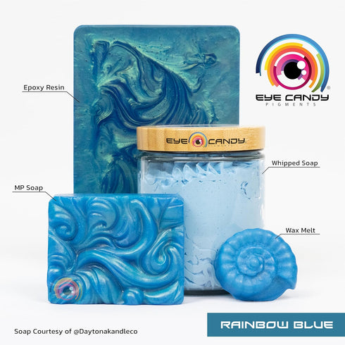 Eye Candy Premium Mica Powder Pigment “Rainbow Blue” (25g) Multipurpose DIY Arts and Crafts Additive | Woodworking, Epoxy, Resin, Bath Bombs, Pain...