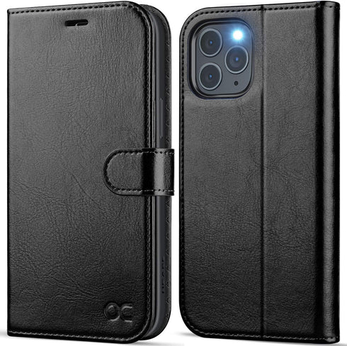OCASE Compatible with iPhone 12 Pro Max Wallet Case, PU Leather Flip Folio Case with Card Holders RFID Blocking Kickstand [Shockproof TPU Inner Sh...