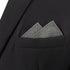 S&W SHLAX&WING Mens Tie Dark Gray Charcoal Gray Matching Pocket Square Only...