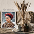 Posterizer 1 pcs- Frida Kahlo inspied art in the winter-Famous Figures Art Collection-Floral Botanical Art- Living Room Bedroom Decor- unframed wa...