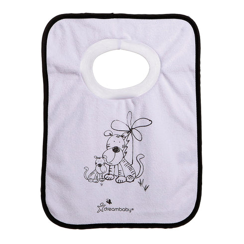 Dreambaby Terry Cloth Cotton Pullover Baby Bibs for Teething Feeding and Drooling - Super Absorbent & Extra Soft - Machine Washable - Jungle Anima...