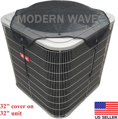 MODERN WAVE Central Air Conditioner Cover for Outside Units 32 x 32 - Top Universal Outdoor AC Cover Defender (Mesh, 32" x 32")...