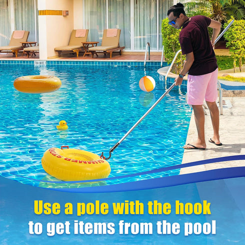 Pool Hook for Robotic Pool Cleaner, ABS Pool Hooks for Poles, Pool Pole Hooks for Cordless Pool Vacuum for above Ground Pool, Suitable for Telesco...