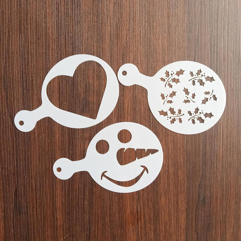 9 Pieces Bread Stencils Baking Stencil Set Cook Stencil Baking Template Bread, Cake, Coffee,Pie, or Cookie Stencils Template Mold for Decorating...