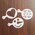 9 Pieces Bread Stencils Baking Stencil Set Cook Stencil Baking Template Bread, Cake, Coffee,Pie, or Cookie Stencils Template Mold for Decorating...