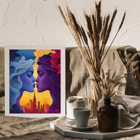 Posterizer 1 pcs-colorful Valentine's day inspired puzzle art -1-Romantic Art-Holiday Poster Collection-Gift for Couples boyfriend girlfriend Husb...