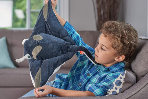Wild Republic Manta Ray Cuddlekins, Stuffed Animal, 12 inches, Gift for Kids, Plush Toy, Fill is Spun Recycled Water Bottles (22475)...