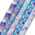 VIVIQUEN 24 Pack Mermaid Pattern Double-Sided Paper, 12-inches Purple Textured Scrapbook Paper Craft Paper Folded Flat for DIY Background Card Mak...