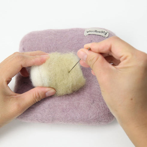 Woolbuddy Needle Felting Wool Mat – 6x6x1.5 Inch Pad for Felting Projects – Durable, Eco-Friendly Alternative to Foam Felting Pads – Ideal for Fel...