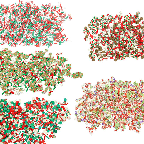 Christmas Sprinkles Fake Sprinkles, Polymer Clay Sprinkles Faux Sprinkles Xmas Clay Beads, Soft Clay Chocolate Candy Fake Christmas Sprinkles for ...