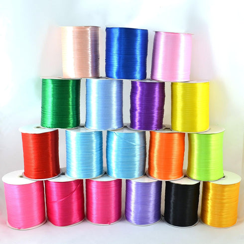 1/8-Inch Satin Ribbon by 870 Yard Giant Spool | Double Face Woven Polyester Ribbon Hanging Tag&Card for Art Projects | No Fading Scrapbook Fabric ...