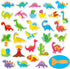 Hebayy 30 Non Slip Bathtub Stickers with Dinosaur Design, Waterproof and Anti Skid for Shower and Bathtub with Premium Scraper...