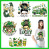 6 Sheets St. Patrick's Day Iron on Patches Lucky Shamrock Gnome Iron Transfer Vinyl Heat Iron Patches St. Patrick's Day Iron Decals Irish Holiday ...