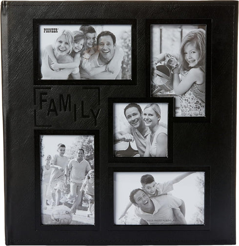 Pioneer Photo Albums Pioneer Sewn Embossed Collage Frame 5-Up Photo Album 12"X12" -Family...