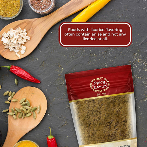 Spicy World Ground Anise Powder 7 Ounce - Anise Seeds Ground, Pure & Natural, Great for baking, cooking, and even tea...