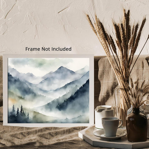 Posterizer 1 pcs- mountains and trees beautiful landscape nature 11-Landscape & Nature Art-Floral Botanical Art- Decor for Home & Office- unframed...
