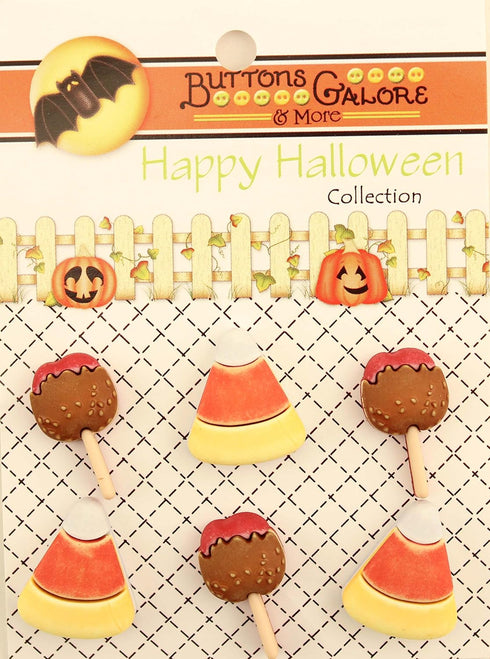 Buttons Galore Happy Halloween Buttons-Set of 6 Cards...
