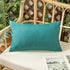 Woaboy Set of 2 Outdoor Waterproof Throw Pillow Covers Decorative Farmhouse Pillowcase Solid Cushion Cases for Bed Sofa Couch Car Living Room Turq...