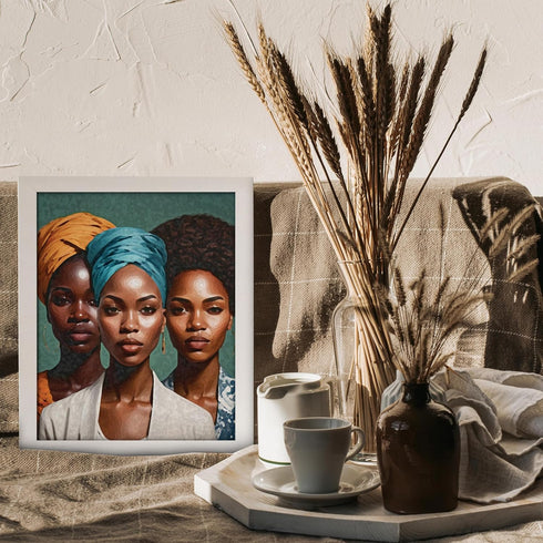 Posterizer 1 pcs-abstract modern African womans decor-Afro-American Art Collection-Abstract & Modern Art-Gifts for Women-Living Room Bedroom Decor...