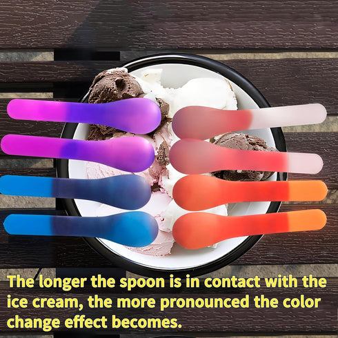 28 Color-Changing Spoons-Ice Cream Spoons-Dessert Pudding Spoons-Birthday Celebration Spoons-Great for Parties-Reusable-Individually Wrapped!...