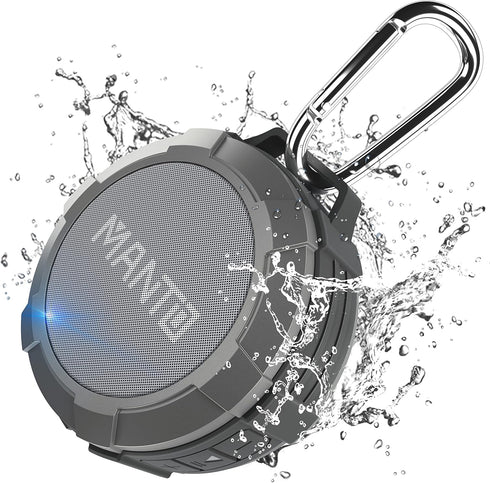 MANTO Bluetooth Speaker, Cuckoo Portable Bluetooth Shower Speaker, IPX5 Waterproof Wireless Speaker, Stereo Sound, Support Micro SD Card for Home,...