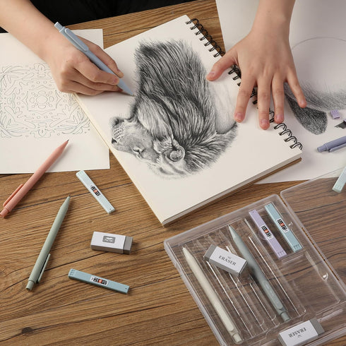 Mr. Pen- Pastel Mechanical Pencil Set with Lead Refills & Erasers, 6 Pack, 2 Sizes, 0.5 & 0.7mm, Aesthetic Mechanical Pencils Set, Pastel Mechanic...