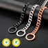 Dog Chain Collar High Rose Gold Polished 12MM Stainless Steel Cuban Link Strong Heavy Duty Chew Proof Walking Chain Leash Collar for Small Medium ...