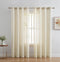HLC.ME Abbey Faux Linen Textured Semi Sheer Privacy Light Filtering Transparent Window Grommet Floor Length Thick Curtains Drapery Panels for Offi...