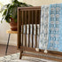 Crane Baby Soft Cotton Crib Mattress Sheet, Fitted Sheet for Cribs and Toddler Beds, Indigo Blue, 28”w x 52”h x 9”d...