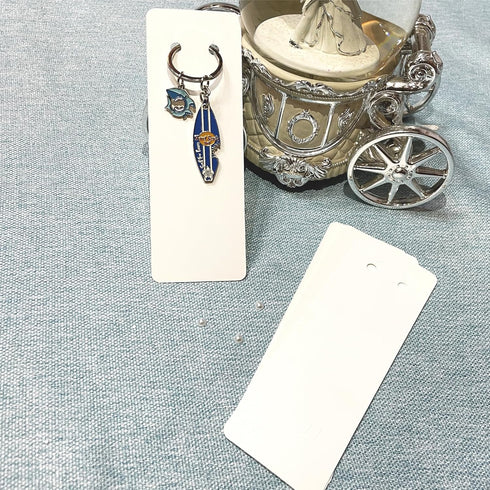 120 Set Keychain Display Card with Self-Sealing Bags, Keychain Packaging Keyring Jewelry Holder Display (White 5.9X2inch)...