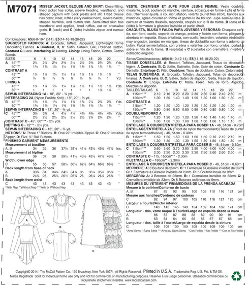 McCall's Patterns M7071, Misses' Historical Costume Sewing Pattern, Sizes 14-22...