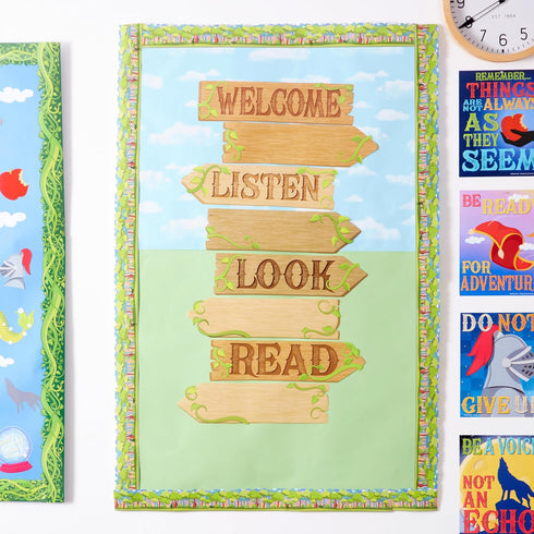 Eureka Once Upon A Dream Imagine Your Own Story Classroom Bulletin Board Set for Teachers, 22 Pieces...