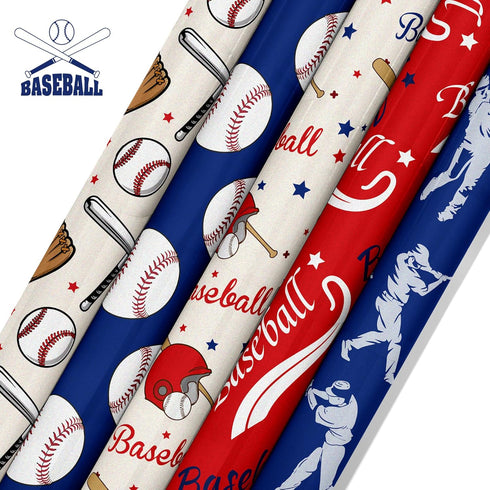 Baseball Theme Scrapbook Paper 12 Inches Double-Sided Pattern Material Decorative Craft Cardstock Paper Folded Flat for Card Making Junk Journal P...