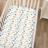Carter's Colorful Modern Safari Animals Super Soft Mini Crib Fitted Sheet, Orange, Green, Blue, Grey...