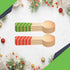 Red And Green Striped Candy Cane Christmas Wooden Spoons. Pack of 100 Count. 6.25 Inches Wooden Eco-Friendly Spoons....