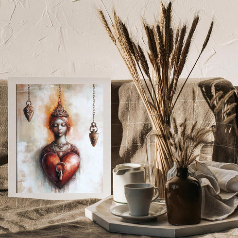 Posterizer 1 pcs-heart lock and key-Valentine's day inspired art-Romantic Art-Holiday Poster Collection-Gift for Couples boyfriend girlfriend Husb...