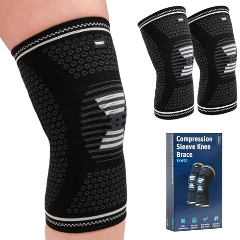 TKWC Knee Brace Compression Sleeve for Men Women, Knee Support for running, weightlifting, BasketBall, Knee Pads for Meniscus Tear, ACL, Arthritis...