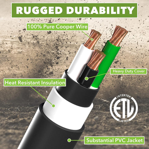 30 Amp Male to 15 Amp Female Dogbone Adapter RV Electrical Converter Cord Cable (30A Male - 15A Female)...