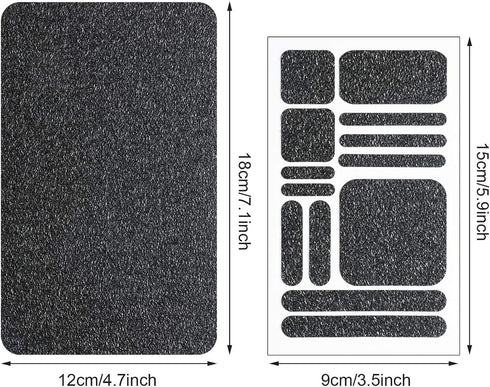 Zonon 4 Pieces Grip Phone Tape Sticker Anti Slip Rubber Textured Phone Tape Adhesive Traction Grip Decal Stickers for Phones Tablet Computer Gamin...