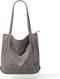 KALIDI Women Corduroy Tote Bag Large Shoulder Tote Bag with Zipper Pocket Casual Hobo Handbag Big Capacity Shopping Work Bag...
