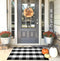 KOZYFLY Buffalo Plaid Area Rugs 2x3 Ft Black and White Checkered Rug Washable Front Door Mat Hand Woven Cotton Outdoor Rug Small Rug for Front Por...